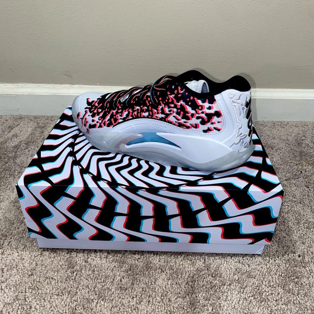 Jordan Zion 3 NRG pink, black, white, and blue
